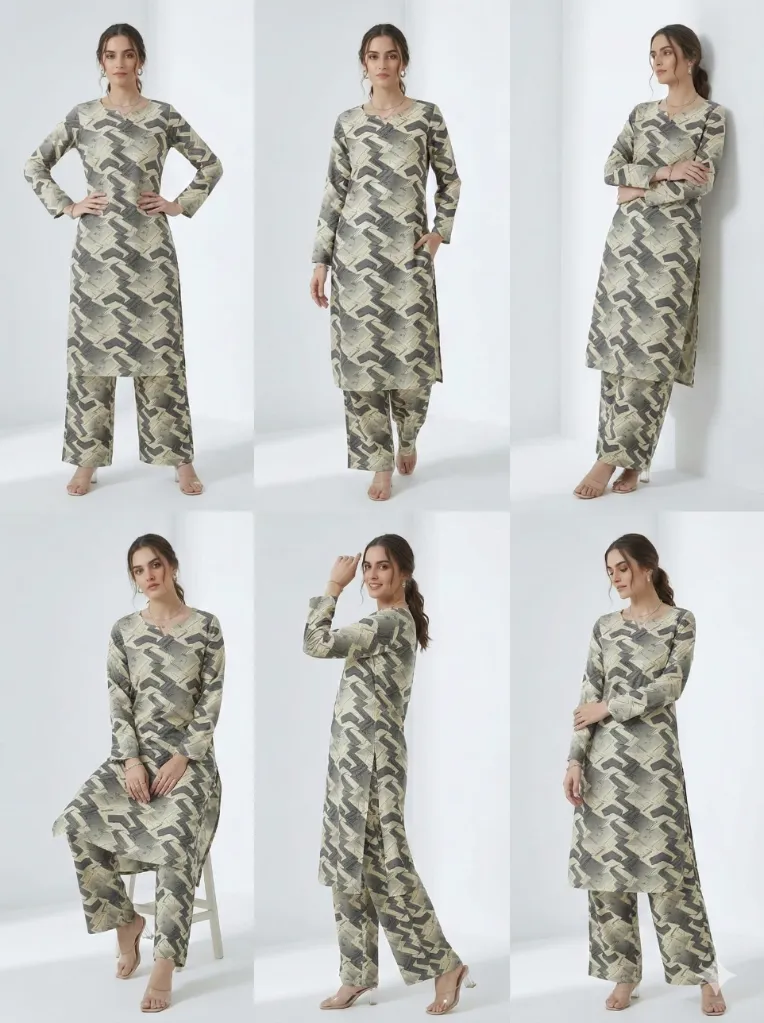 Geometric Printed Kurti Co-ord Set